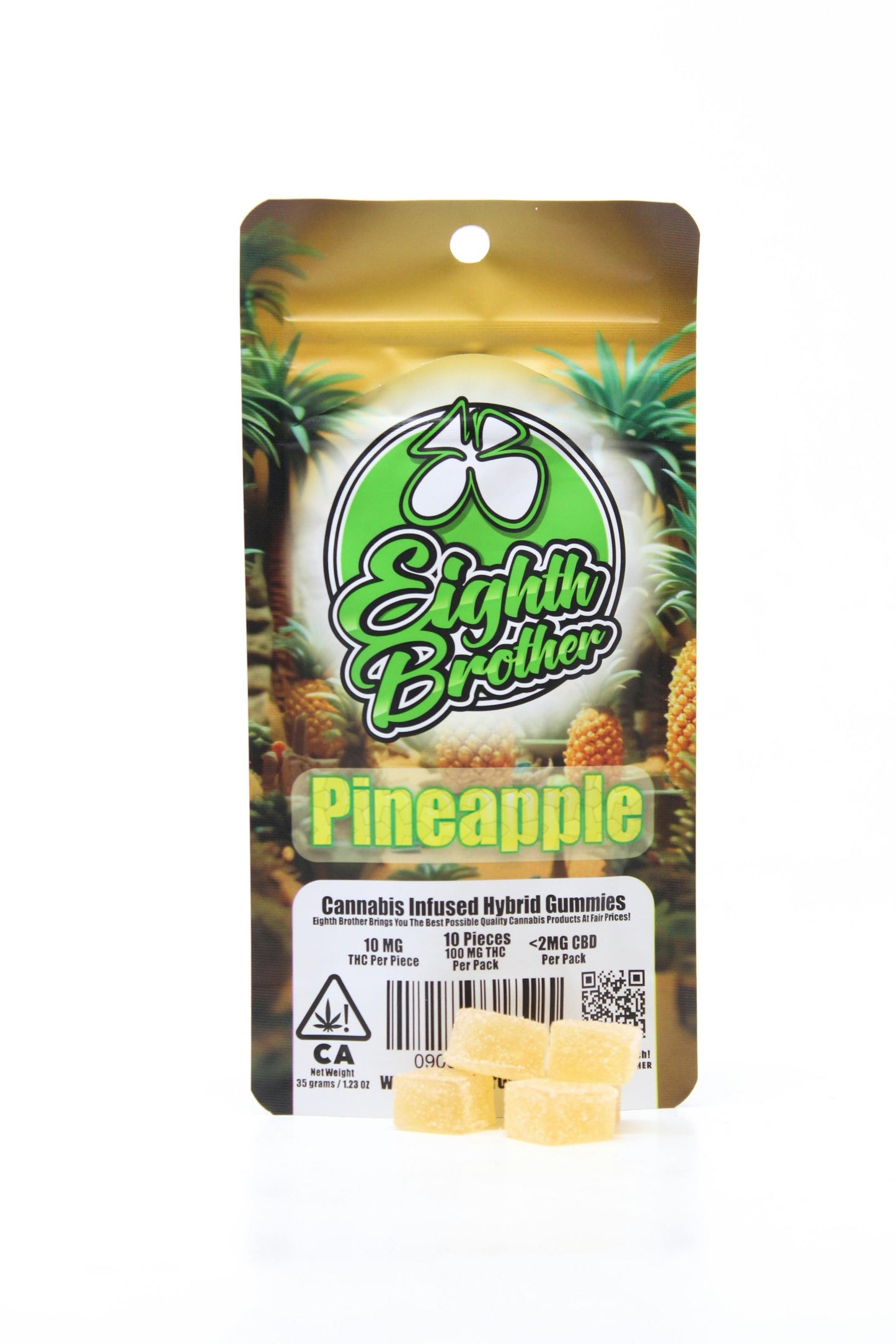 Pineapple Gummies 10 pack (100mg) - Hybrid