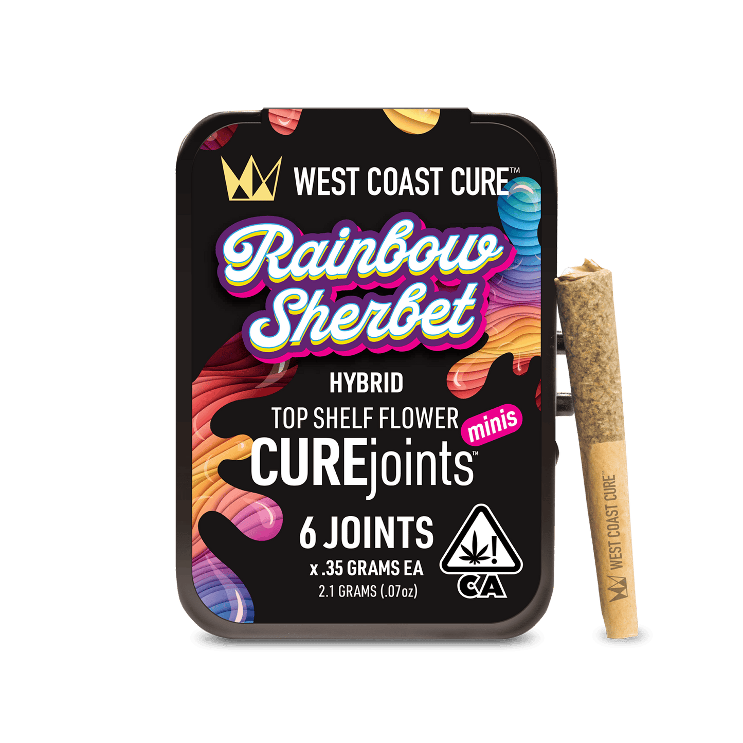 Rainbow Sherbet Mini Joints 0.35g 6pk - Hybrid
