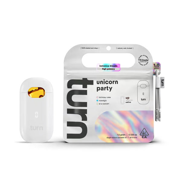 2.0g AIO | unicorn party 21+ | botanica blends | up |