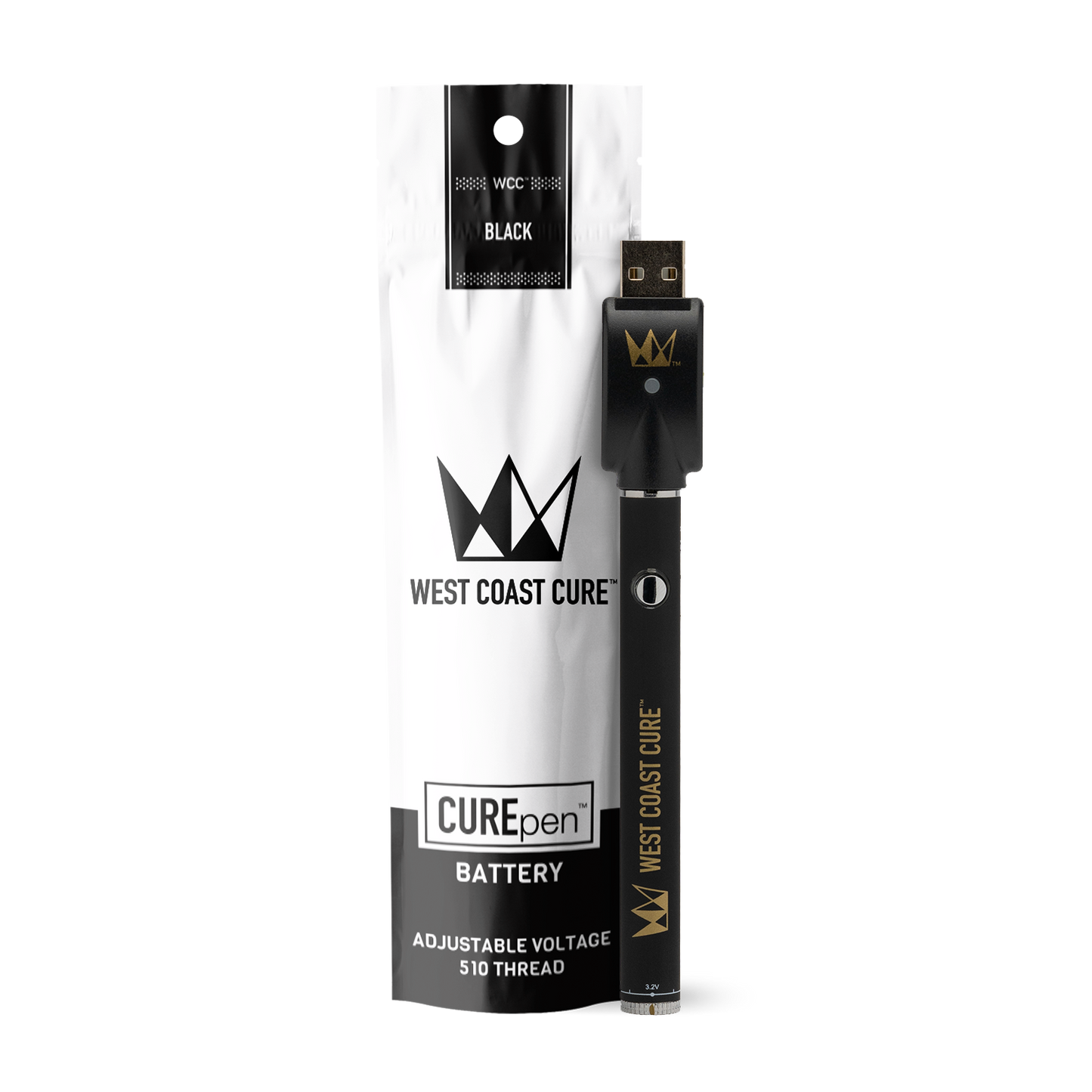 Black Battery - 510 Thread Adjustable Voltage