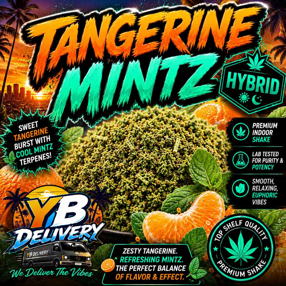 Tangerine Mintz 14g Greenhouse Shake - Hybrid - 20% THC