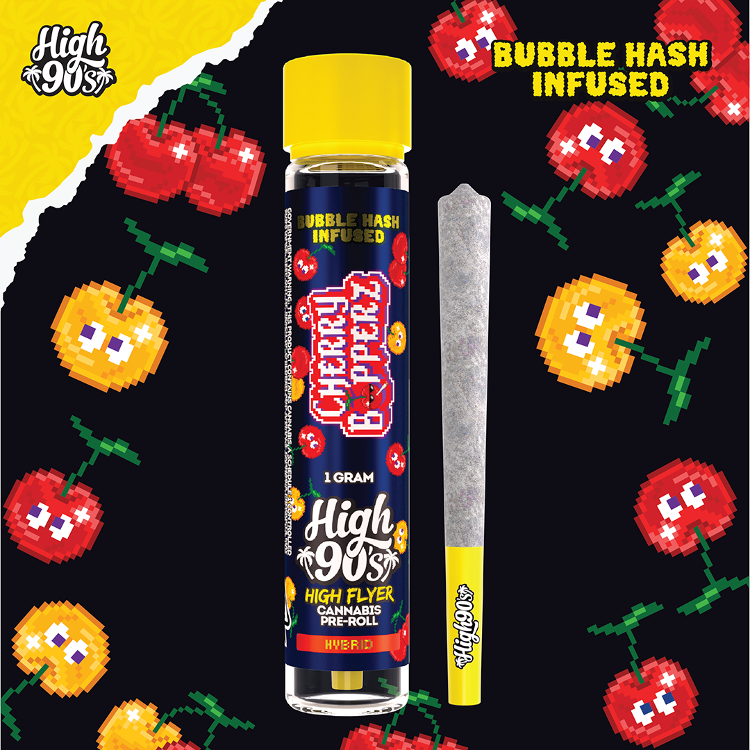Cherry Bopperz 1g High Flyer Bubble Hash Infused Pre-Roll