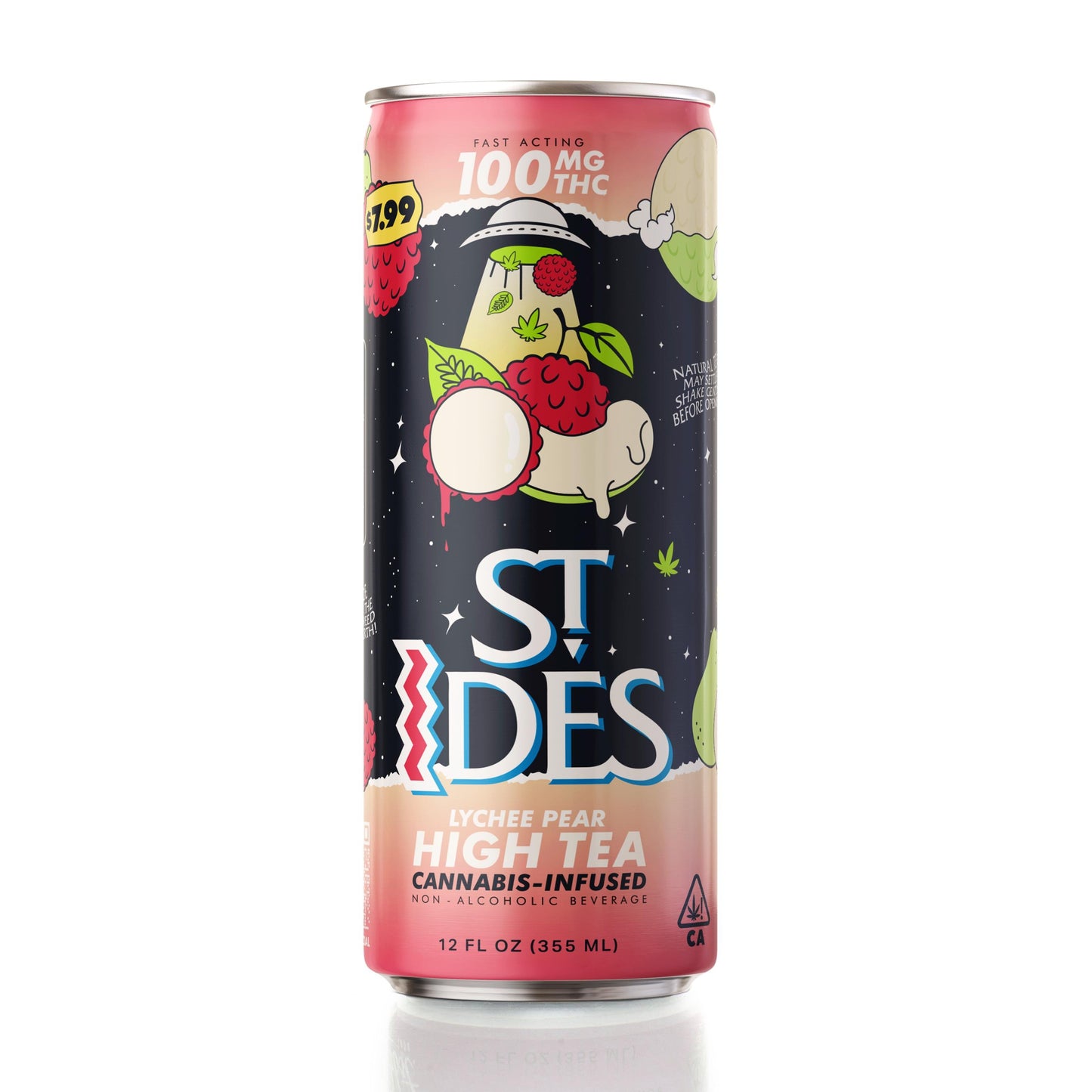 PEAR LYCHEE TEA | 12OZ HIGH TEA 100MG