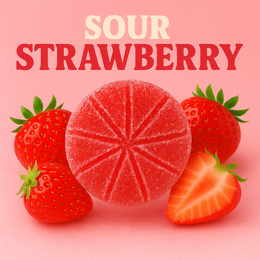 Sour Strawberry 100MG Single Gummy - Sativa