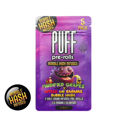 Modified Grapes x Apples & Banana - Bubble Hash Infused Pre Roll Pack [5pk]