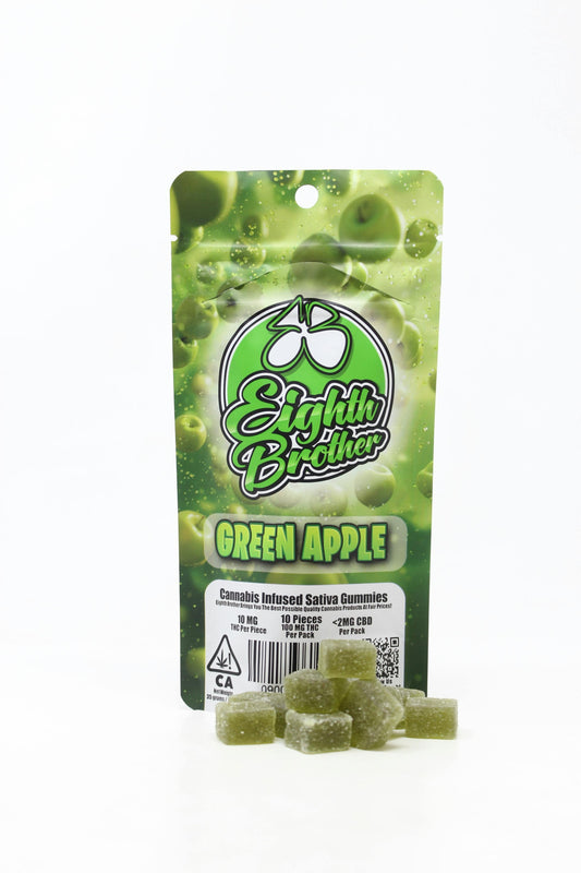 Green Apple Gummies 10 pack (100mg) - Sativa