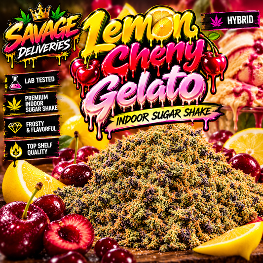 Lemon Cherry Gelato 28g Indoor Sugar Shake - Hybrid
