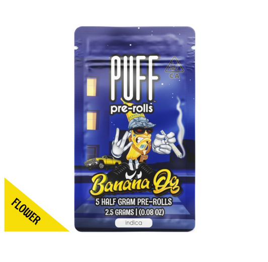 Banana OG - Indica - 5 pack pre-rolls - 2.5 gram