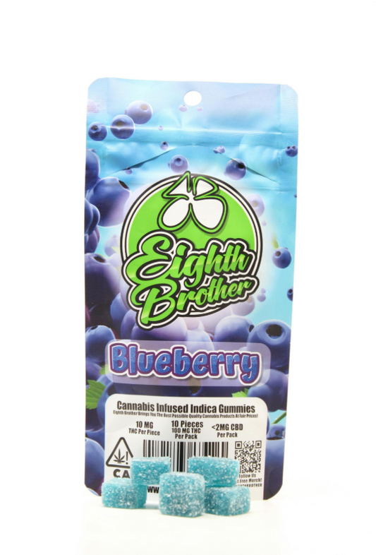 Blueberry Gummies 10 pack (100mg) - Indica