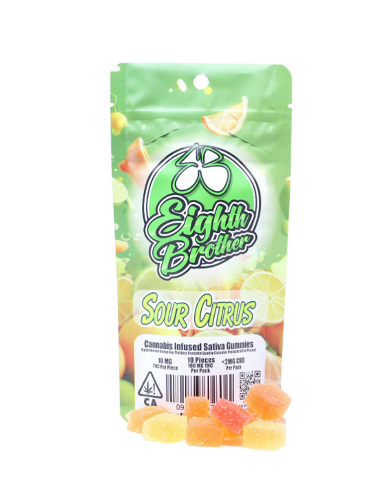 Sour Citrus Gummies 10 pack - 100 mg - Sativa