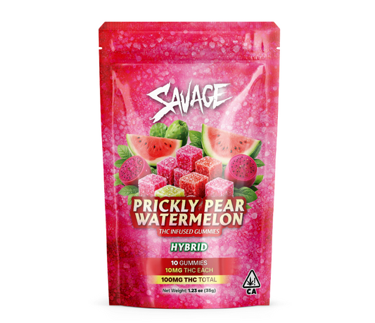 Prickly Pear Watermelon 100mg 10-Pack Gummies - Hybrid