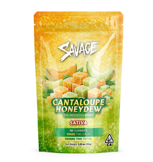 Cantaloupe Honeydew 100mg 10-Pack Gummies - Sativa