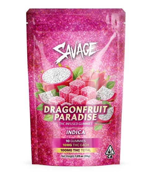 Dragonfruit Paradise 100mg 10-Pack Gummies - Indica