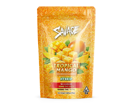 Tropical Mango 100mg 10-Pack Gummies - Hybrid