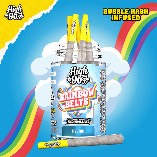 Rainbow Belts - 0.5g High Fives Bubble Hash Infused Pre-Rolls 5 Pack