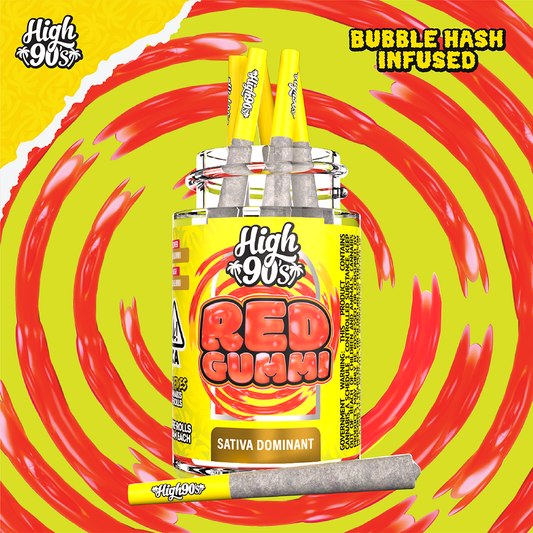 Red Gummi - 0.5g High Fives Bubble Hash Infused Pre-Rolls 5 Pack
