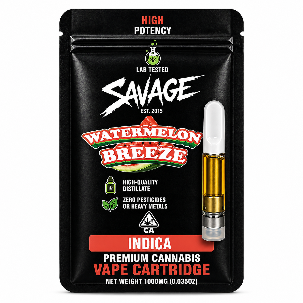 Watermelon Breeze 1g Vape Cartridge - Indica