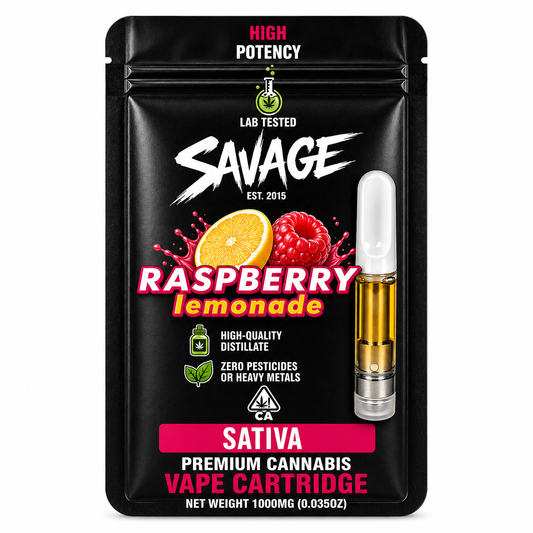 Raspberry Lemonade 1g Vape Cartridge - Sativa