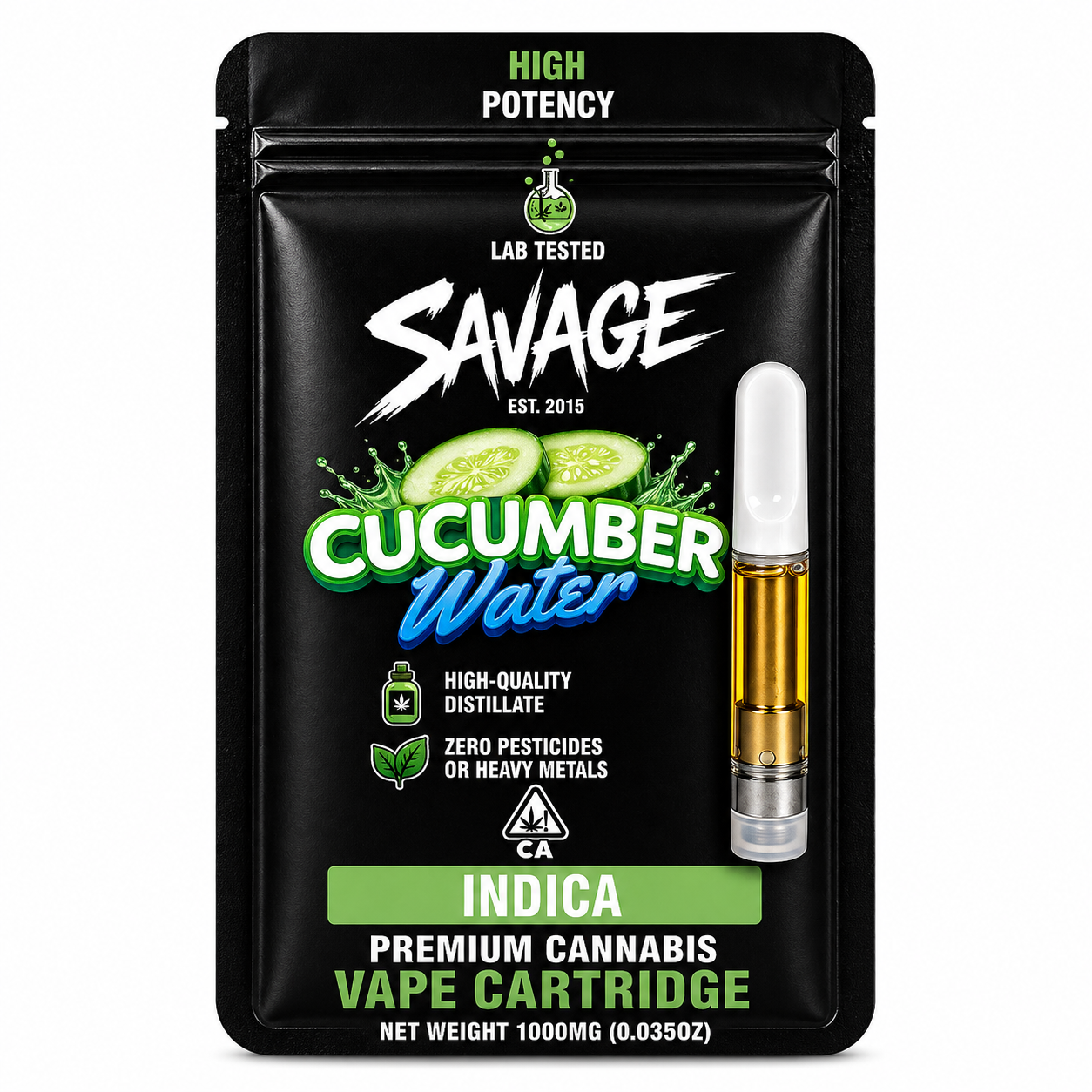 Cucumber Water 1g Vape Cartridge - Indica