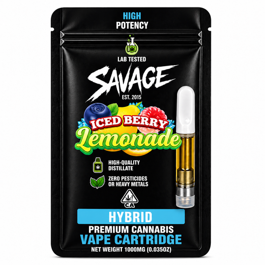 Iced Berry Lemonade 1g Vape Cartridge - Hybrid