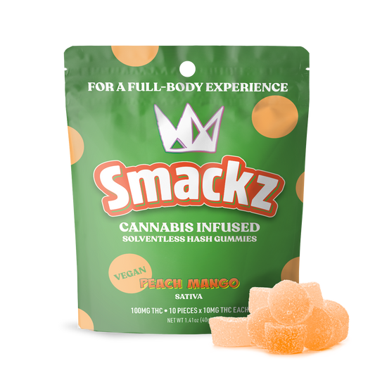 Peach Mango Solventless Hash Gummies 10 pack (100mg) - Sativa