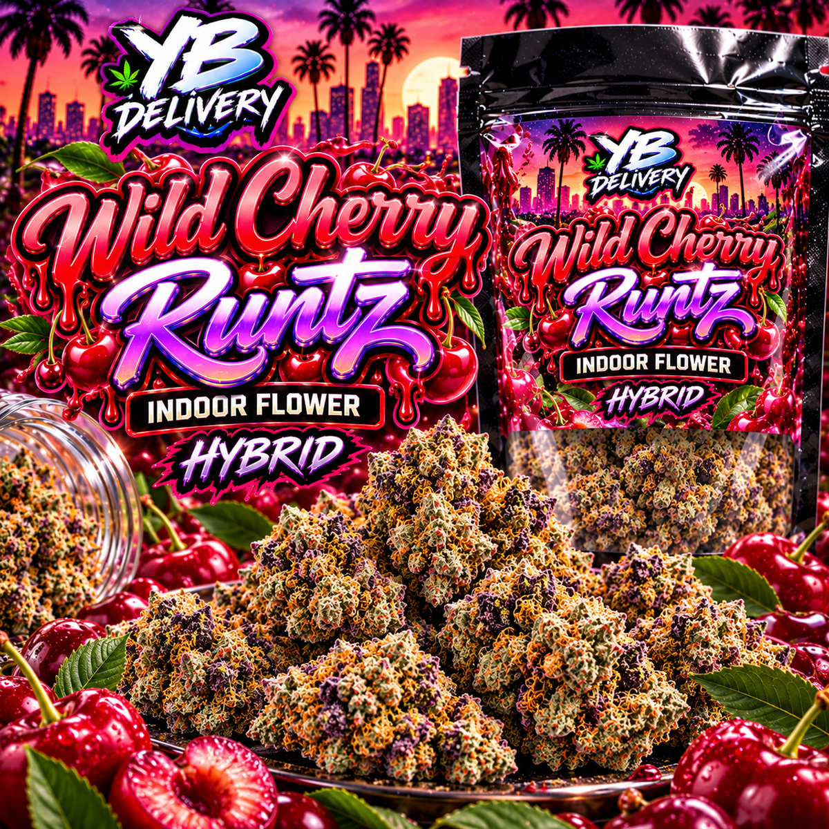 Wild Cherry Runtz 28g Indoor Exotic Flower - Hybrid