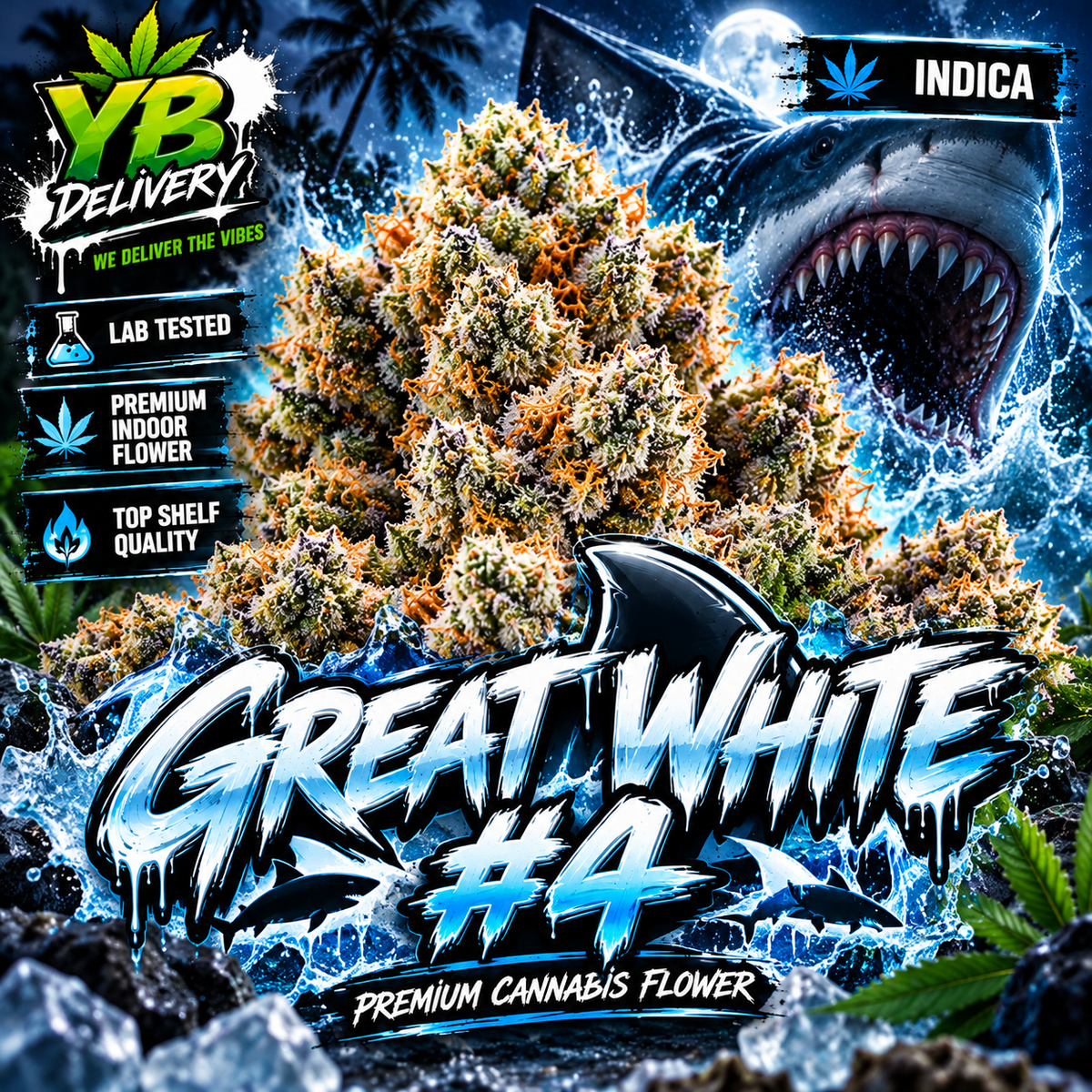 Great White #4 28g Indoor Exotic Flower - Indica