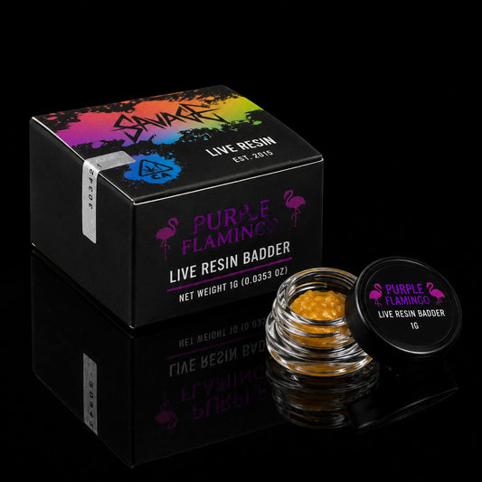 Purple Flamingo 1g Live Resin Badder - Sativa