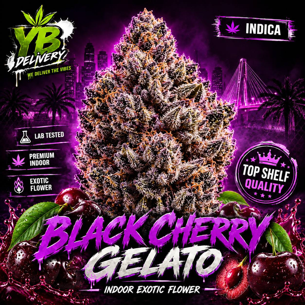 Black Cherry Gelato 14g Indoor Smalls - Indica